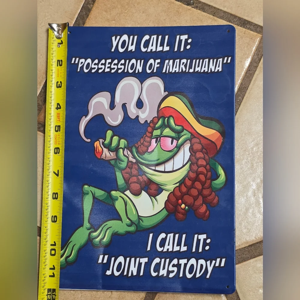 Reptile Wall Sign - Blue Frog Design